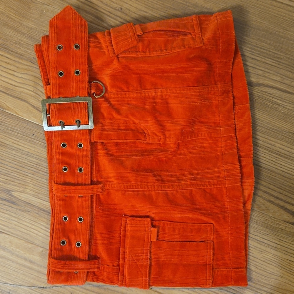 Urban Outfitters Joan Corderoy Mini Belted Skirt - Picture 4 of 6